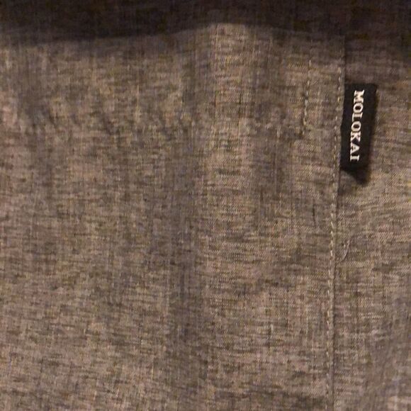 MOLOKAI SHORT SLEEVE BUTTON DOWN SHIRT HEATHER GRAY XXL - Picture 6 of 7